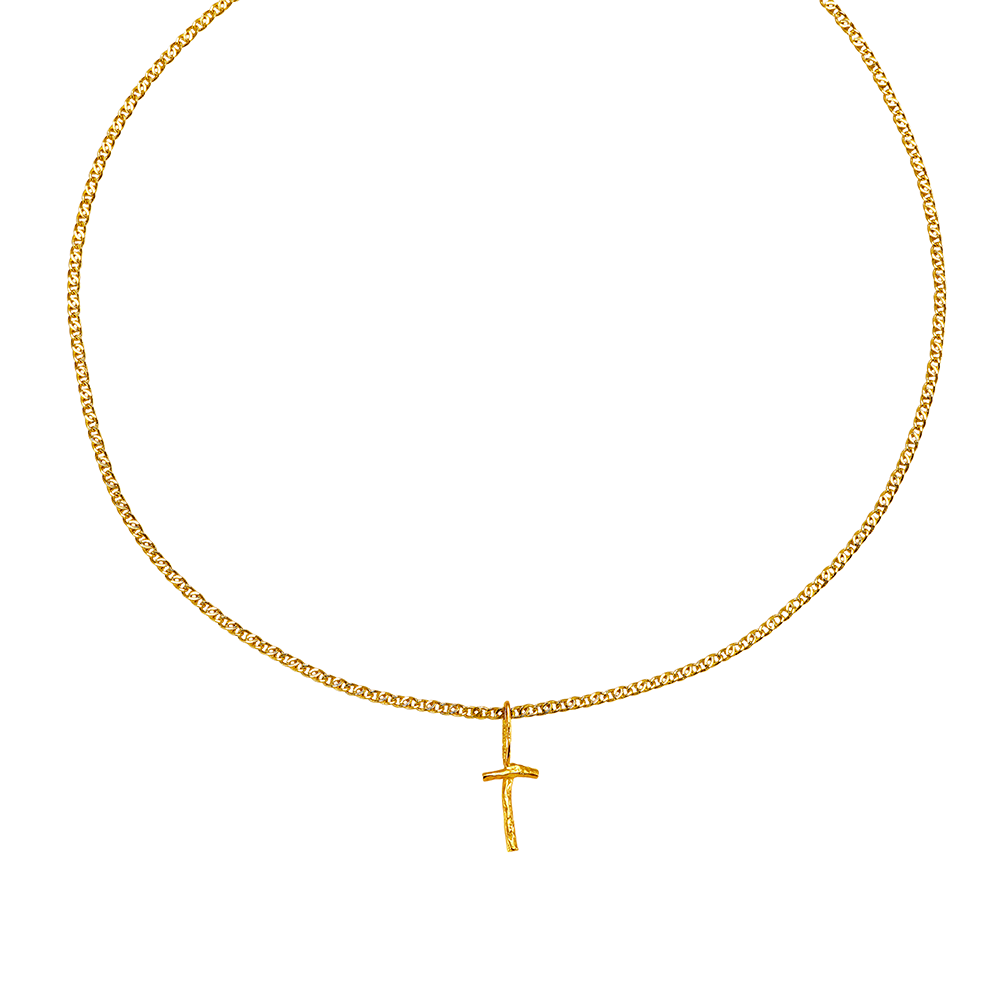 LETTER PENDANT ON A CHAIN RECYCLED GOLD 18CT