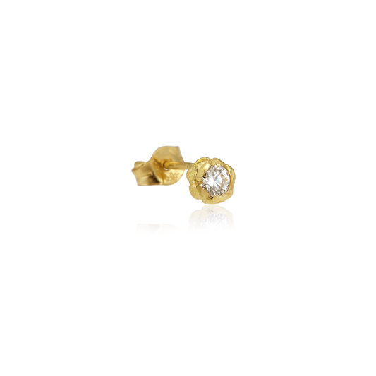 DIAMOND SINGLE STUD RECYCLED GOLD 18CT