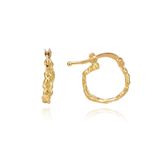 MEDIUM HOOPS PAIR  RECYCLED YELLOW GOLD 18CT